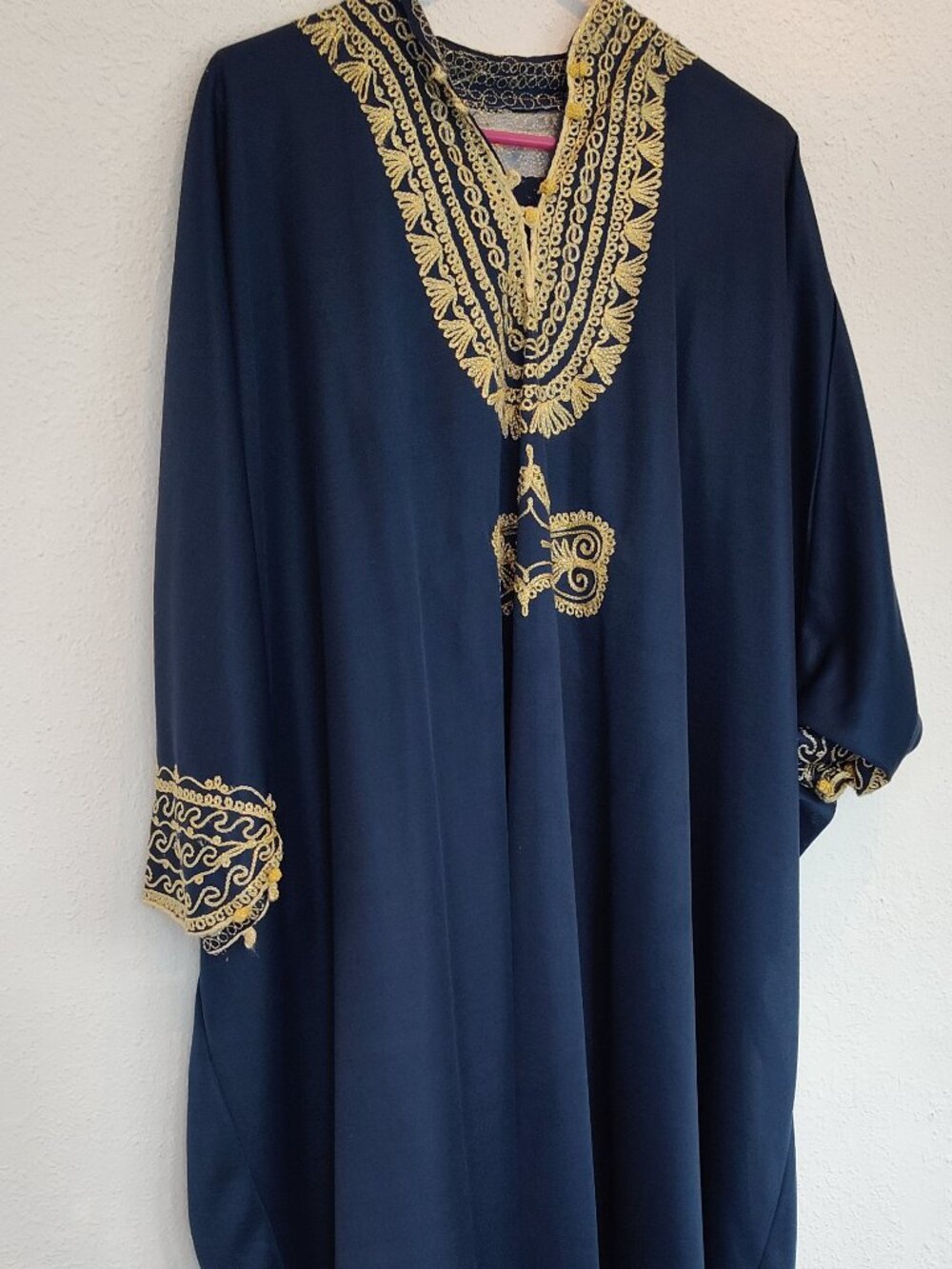 Vintage Kaftan, Dress, Tunic, Embroidered, Cover-Up, Hippie, Boho